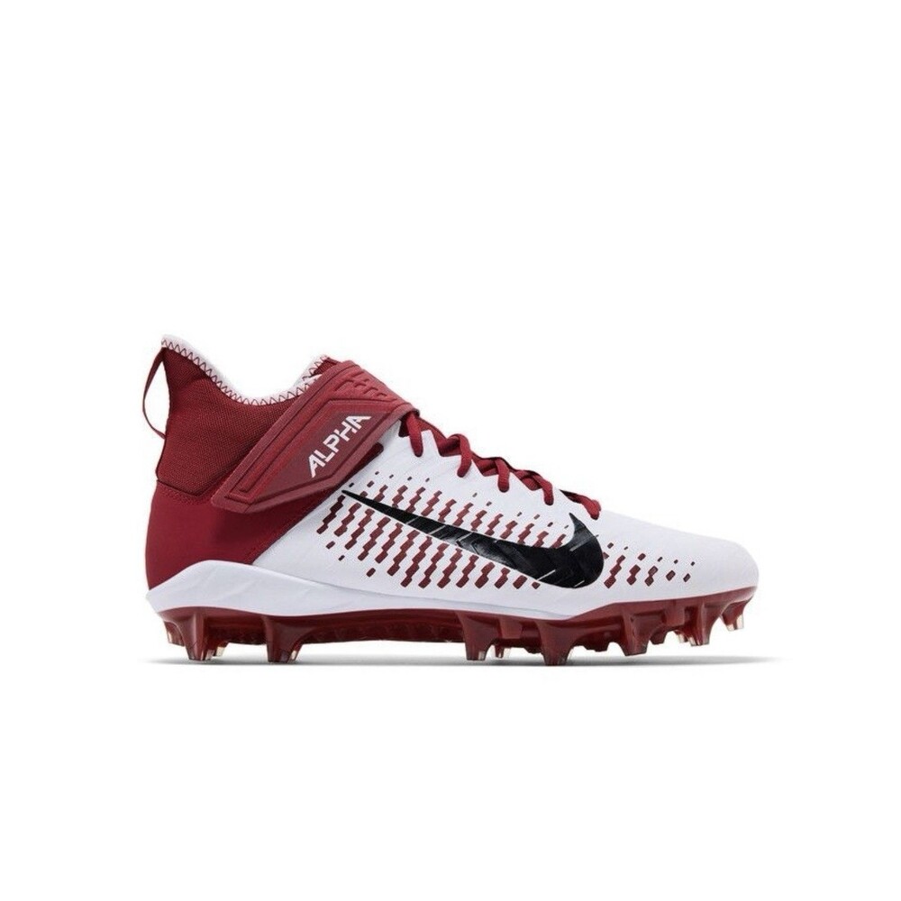 Size 13 Nike Alpha Menace Pro 2 White Black Team Crimson Red Mens BV3945-106